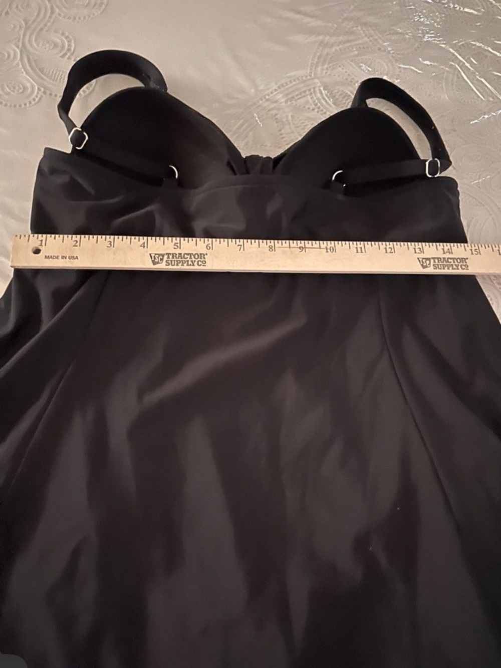 CROFT & BARROW Black SIZE 12 Tie-Front One-Piece Swimsuit Dress Full Coverage - Picture 10 of 15